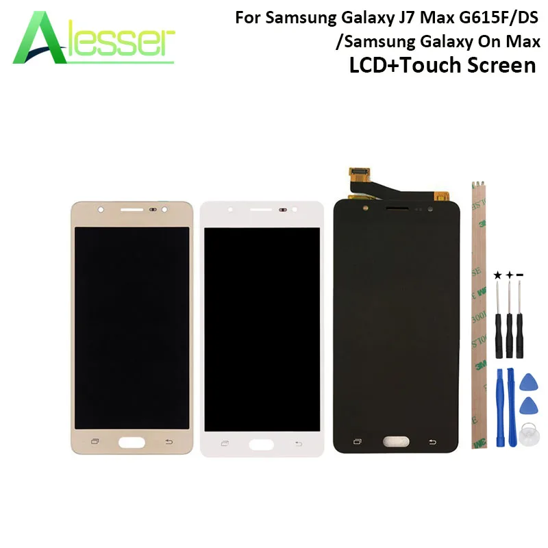 

Alesser For Samsung Galaxy J7 Max G615F/DS LCD Display And Touch Screen Adjust Brightness For Samsung Galaxy On Max LCD +Tools