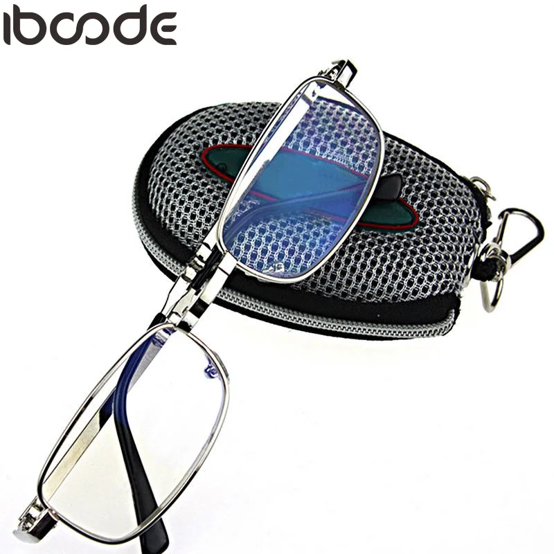 

iboode Folding Resin Plus Film Reading Glasses Alloy Frame Ultralight Presbyopic Eyeglasses Portable Female Male Eyewear Oculos