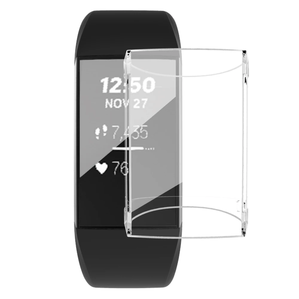 

2pcs Anti-Scratch Soft TPU Clear Protective Film Guard for Fitbit Charge 3 Charge3 Smart Wristband Full Screen Protector Cover