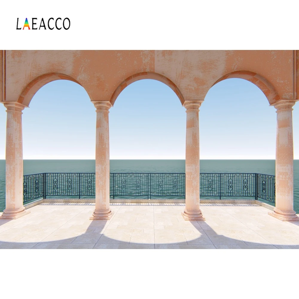 

Laeacco Arch Door Archway Pillars Backdrop Photography Backgrounds Customized Photographic Backdrop For Photo Studio