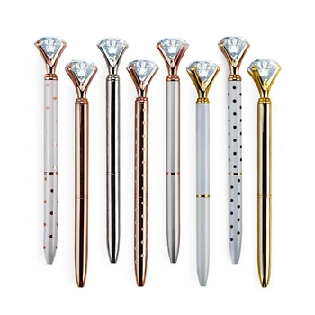 

A set of 8 ballpoint pens, 8 ink refills, and 8 velvet gift bags. A variety of 8 beautiful crystal twisted action diamond pens