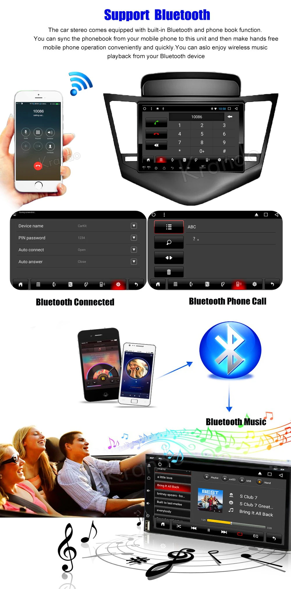 Excellent Krando Android 8.1 9" Full touch car Multmedia player for CHEVROLET CRUZE 2008-2012 player gps navigation system radio wifi BT 4
