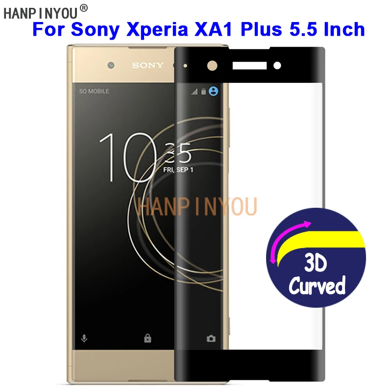 Для Sony Xperia XA1 Plus G3421 5 &quotтвердость 9H 3D полное покрытие тонкое закаленное изогнутое