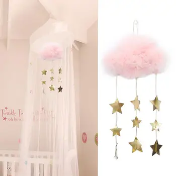 

4 colors Creative Cloud Star Wall Decor Baby Bed Tent Hanging Toy Room Home Decoration Ornament Photo Props