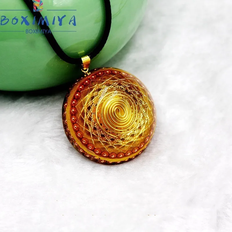 

Orgonite Customized Energy Pendant Gold Necklace For Women Reiki Healing Stone That Changes The Magnetic Field Of Life Gift