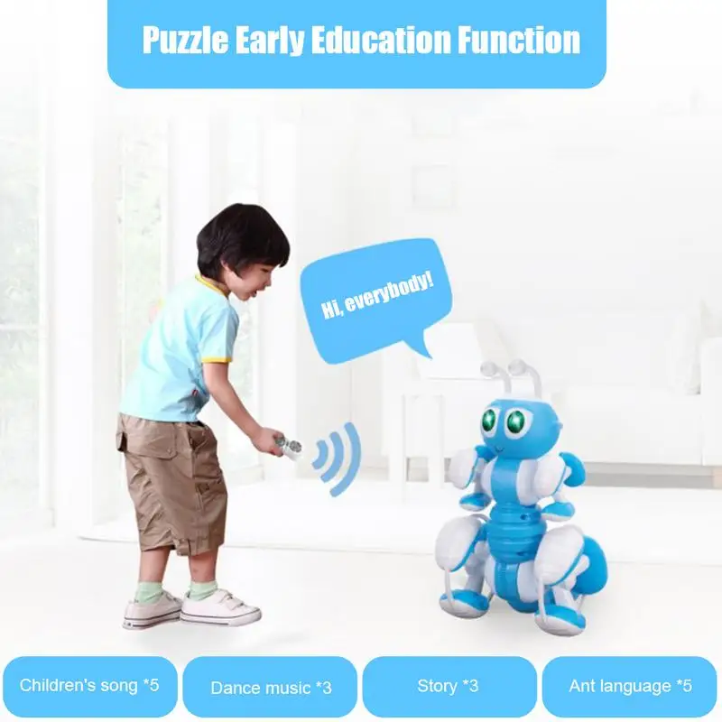  Children Ant Robot Remote Control Toy Multi Function Intelligent Machine Toy Science Education Elec
