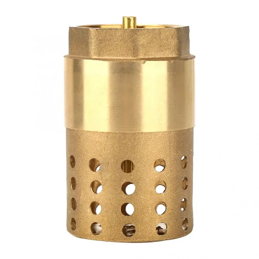 

Brass One Way Female Thread Foot Valve Mesh Check Valve with Holes Strainer Filter DN25 New 2019