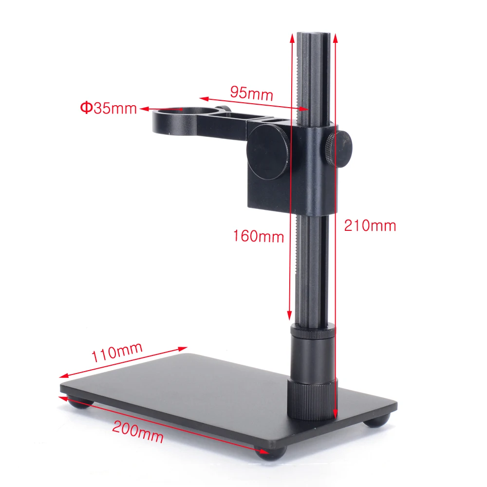  Brazo de aleación de aluminio portátil USB microscopio soporte Mini Pie de mesa marco para reparaci