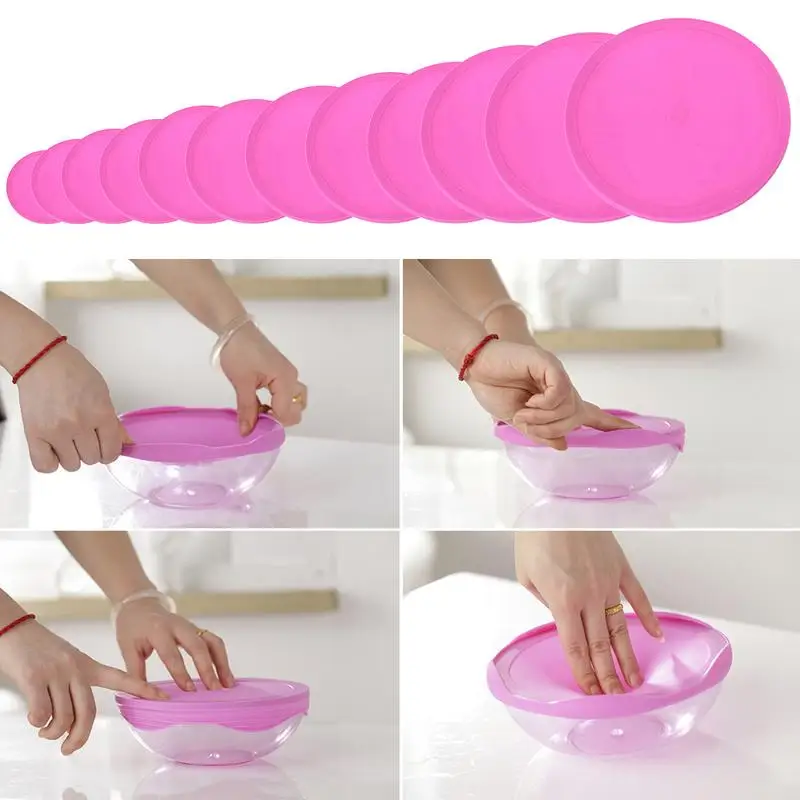 Food Fresh Cover Sealed Reusable Silicone Vacuum Stretch Lids Food Wrap