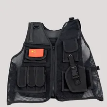 Летний Детский боевой тактический жилет CS для занятий спортом на открытом воздухе; дышащий защитный жилет с несколькими карманами в стиле милитари