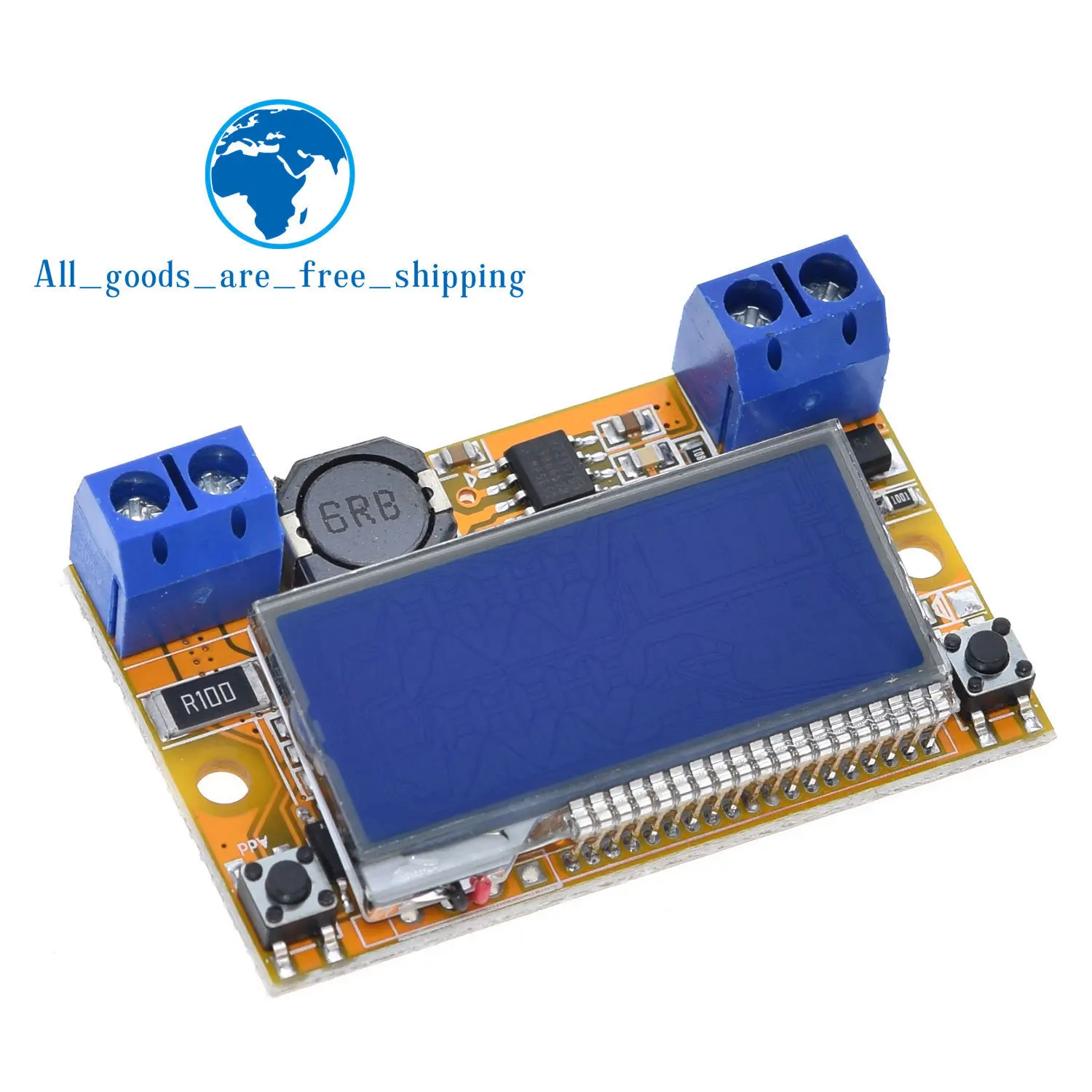 

TZT Dual Display DC-DC 5-23V To 0-16.5V 3A Max Step Down Power Supply Buck Converter Adjustable LCD Step-down Voltage Regulator