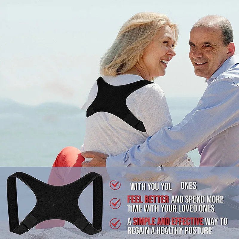 

Posture Corrector Back Spine Support Belt Shoulder Bandage Back Spine Posture Humpback Correction Band Corrector Pain Relief