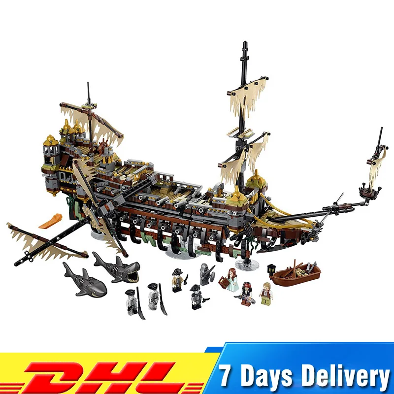 

2324pcs Pirate Ship Series The Slient Mary Model Building Blocks Compatible LegoINGlys 71042 Bricks DIY Toys for Children Gifts