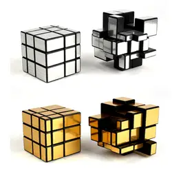 3x3x3 Волшебное зеркало Cube professional Золото и серебро cubo magico с глянцевым покрытием головоломки Скорость твист изучение и образование игрушечные