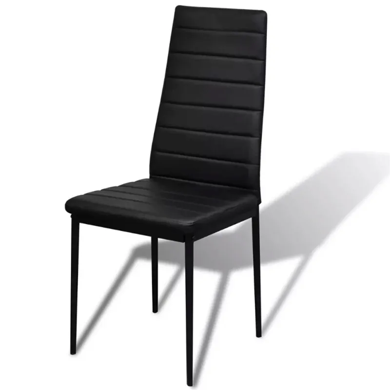 VidaXL Black Five Piece Dining Table Set Elegant Design Dining Room Furniture With High Quality Material Easy To Clean