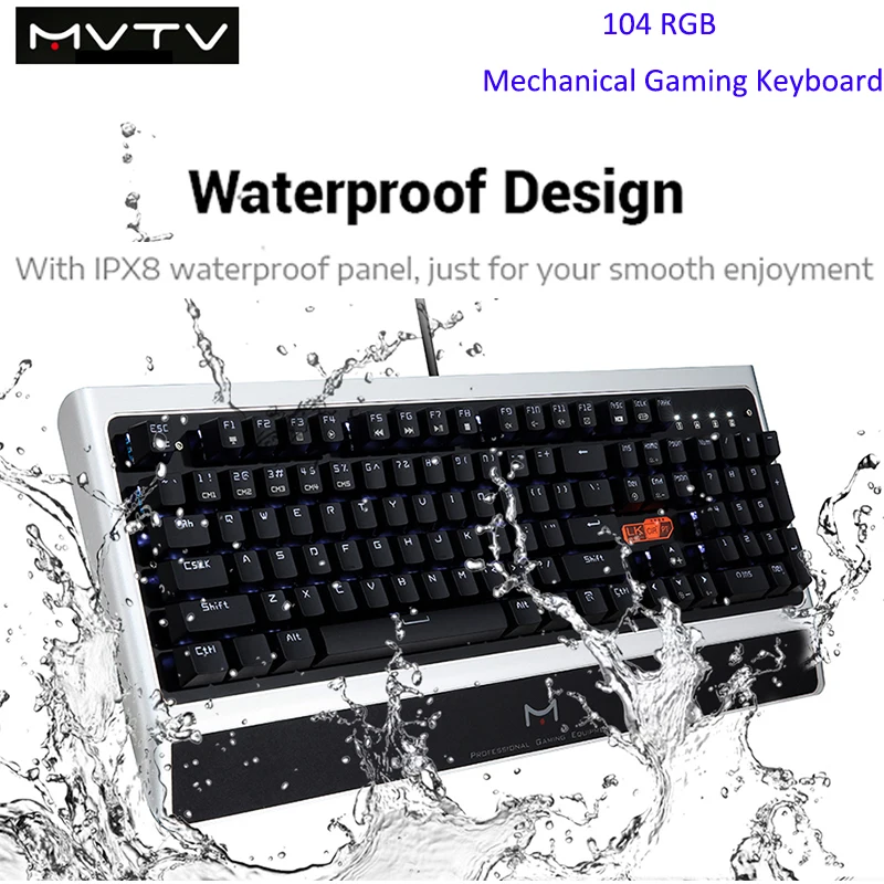 Новинка MVTV TK200 Проводная игровая механическая клавиатура 104 клавиши 0 2 ms быстрая