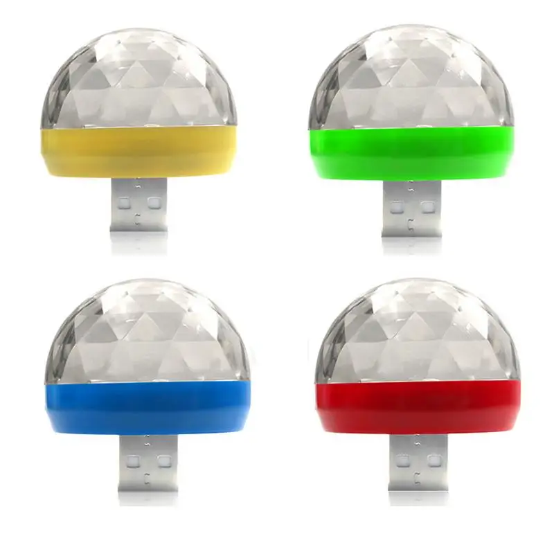 LED Car USB Sound Control Lamp Indoor Music Decoration Light DJ RGB Mini Colorful Atmosphere with Flashing Lights|Сигнальная лампа| |