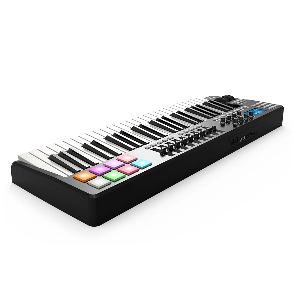 

WORLDE PANDA49 Portable 49-Key USB MIDI Keyboard Controller 8 RGB Colorful Backlit Trigger Pads with USB Cable