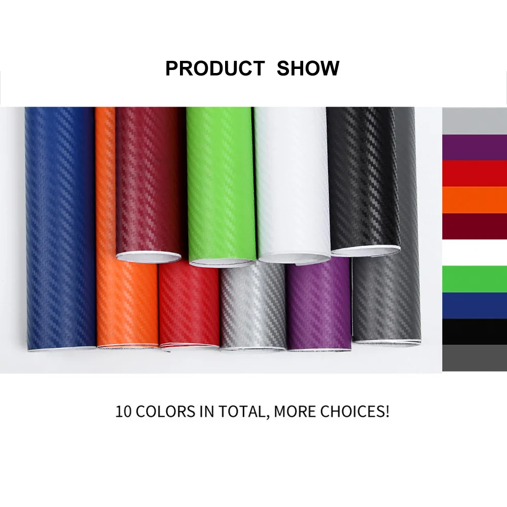

Waterproof Car Stickers 3D Car Carbon Fiber Vinyl Film Sheet Wrap Roll Auto Car DIY Decor Sticker Paper Car Styling