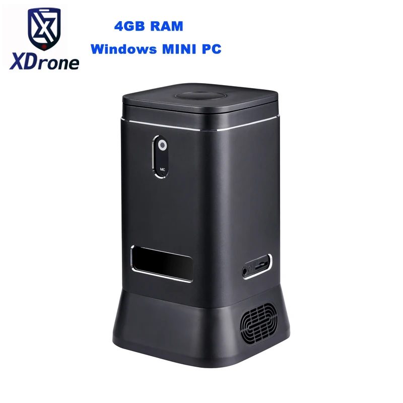 2019 Mini PC Windows 10 a casa de bolsillo Mini PC de escritorio Intel N4100 RAM de 4 GB USB 3,0 2.0MP Cámara micrófono altavoz WIFI caja HDMI