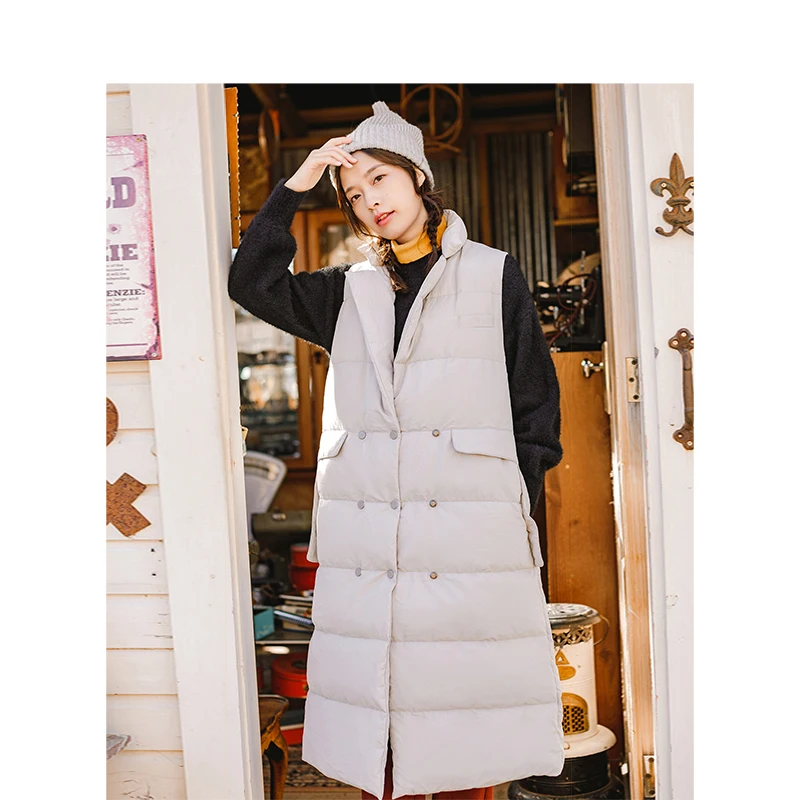 INMAN 2018 Winter New Arrival Female Lapel Warm Windproof Retro long Section Woman Down Coat