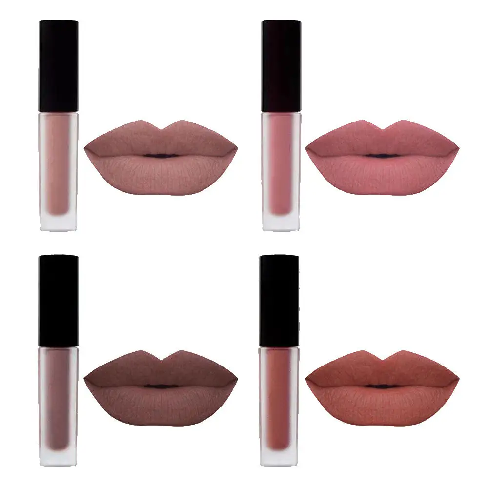 

4pcs Professional Waterproof Makeup Lip Stick Matte Liquid Lipstick Long Lasting Lip Goss Cosmetic Maquiagem