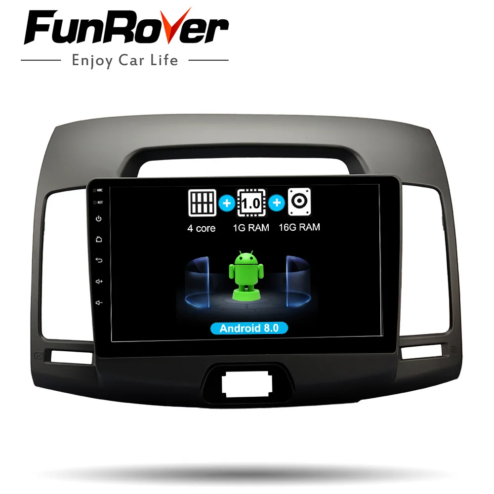 

Funrover 2 din Car radio Multimedia player Android 8.0 Navigation GPS For Hyundai Elantra Avante 2007-2011 dvd stereo vedio navi