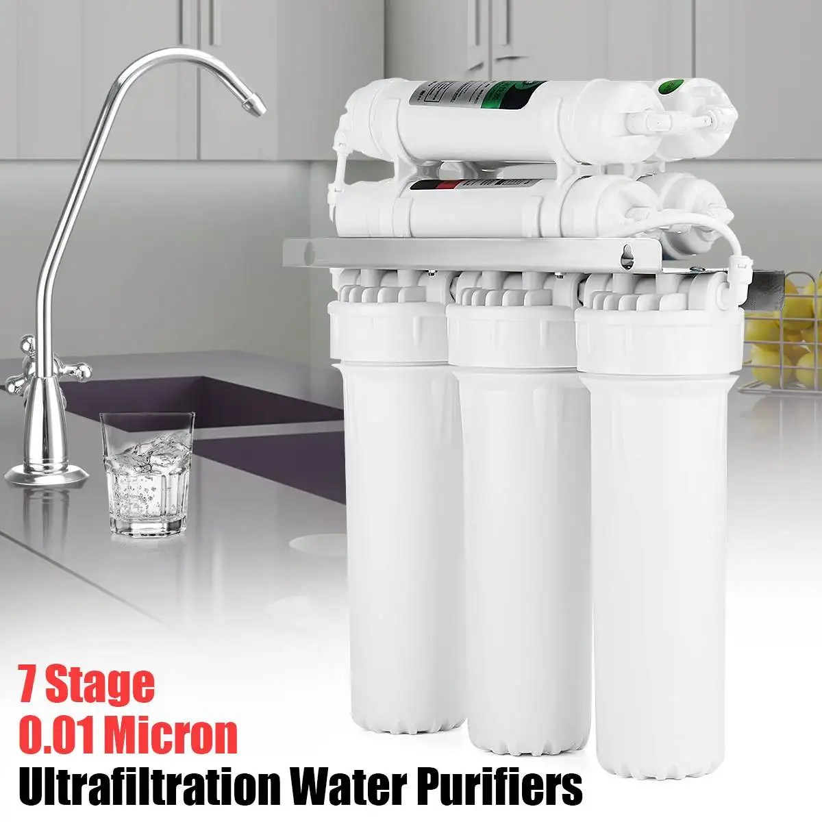  7 UF Home Kitchen Purifier Water Filters System With Faucet Valve Water Pipe Drinking Ultrafiltrati - 32971748238