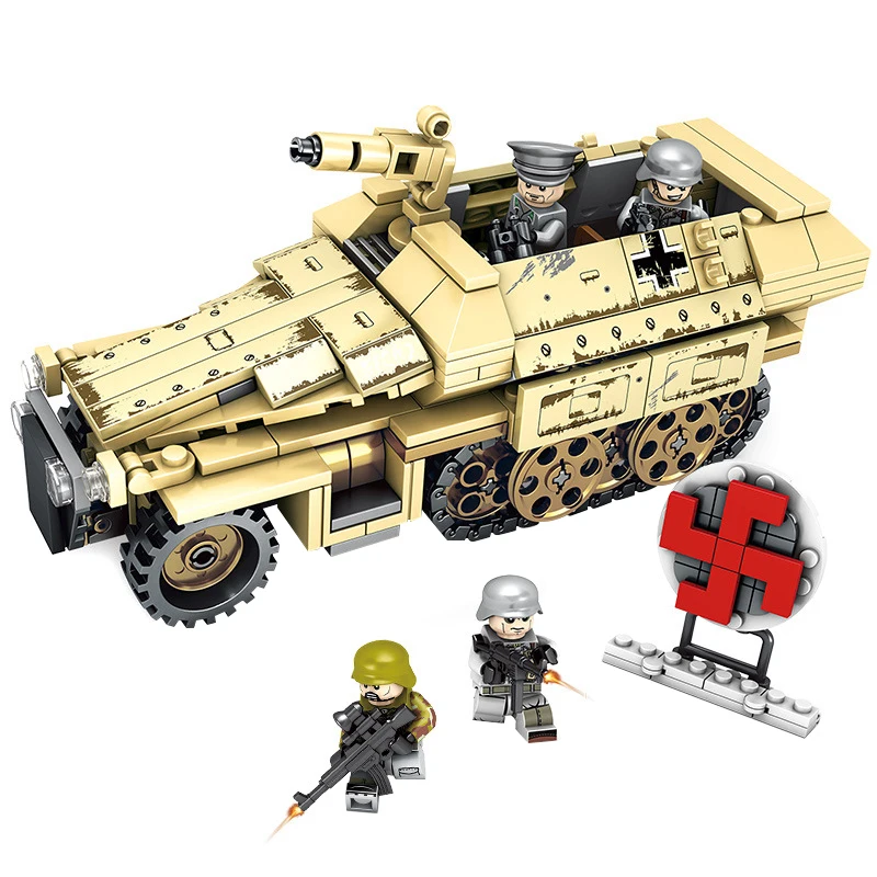 ww2 empire Armor Conveyor Building Blocks Germany Tracked military Armored vehicle Military series Figures with legoinglys lepin