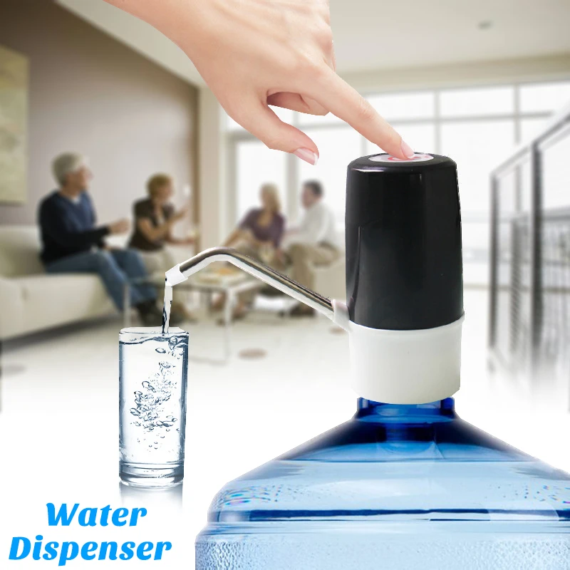 AUGIENB Electric Water Pump USB Rechargeable Stainless Steel Hard Pipe Water Dispenser Food Grade Silicone Drinking Water Bottle AUGIENB Electric Water Pump USB Rechargeable Stainless Steel Hard Pipe Water Dispenser Food Grade Silicone Drinking Water Bottle