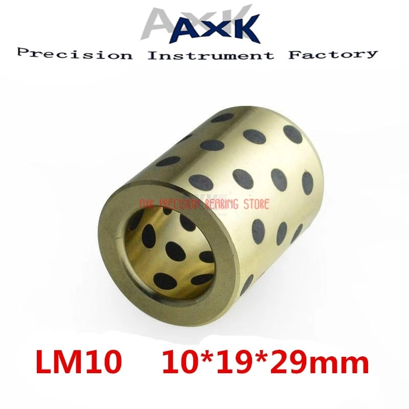 

Ball Bearing 10pcs 10x19x29 Mm Linear Graphite Copper Set Bearing Bushing Oil Self-lubricating Jdb Free Shipping Lm10uu Lm10
