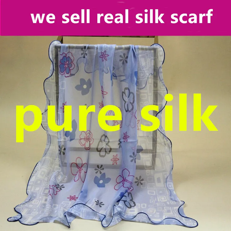 

#s110 100% real silk scarf GEORGETTE,color:AS PICTURES,80*80cm square women