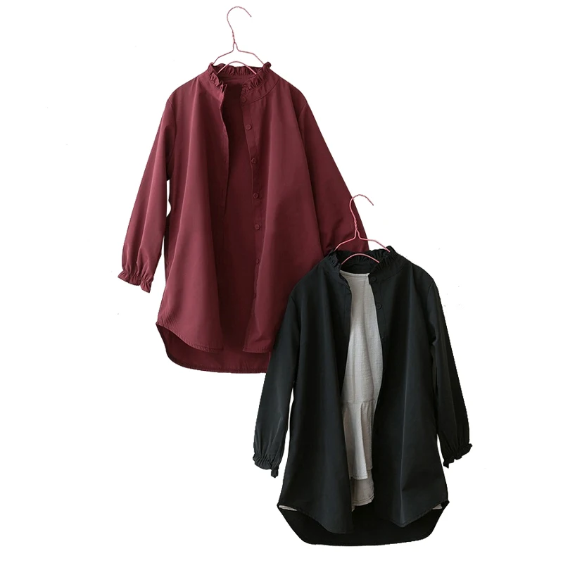 

oversized long shirts for 6 - 14 yrs teenage girls back to school outfits simple ruffle big girl tops 2019 autumn winter clothes