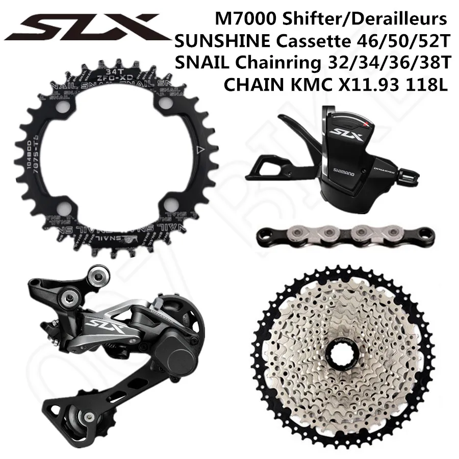 SHIMANO DEORE SLX M7000 комплект горного велосипеда 1x11-Speed 46T 50T SL+ RD+ SUNSHINE+ CHAINRING+ X11.93 M7000 переключатель заднего хода