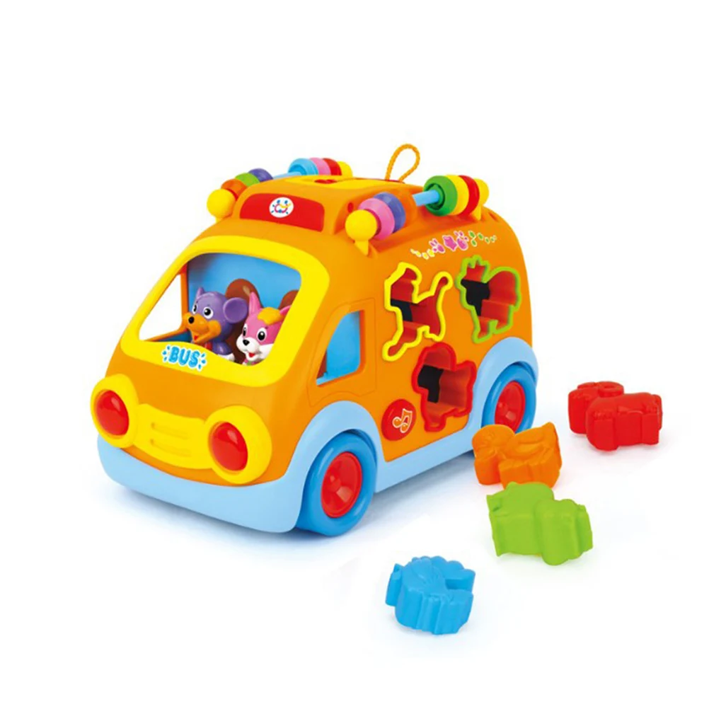 

Interactive Bus Educational Musical Toy Premium Electrical Educational Toy Bus Colorful Multifunction Teaching Game for Baby