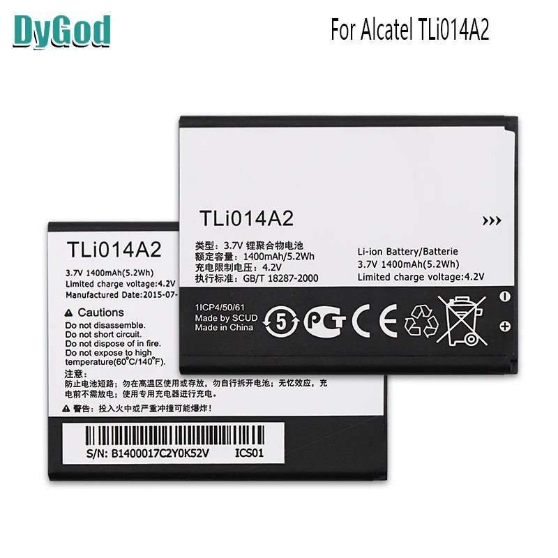 Аккумулятор 1400 мАч для Alcatel TLi014A2 аккумулятор Pixi 3 4 5 дюйма 4027 4027A 4027D 4027X 4010 4012