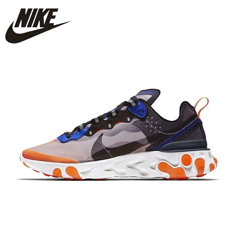 NIKE React Ele Для мужчин t 87 оригинальный Для мужчин s и женские кроссовки сетки дышащие спортивные кроссовки для мужчин и женщин обувь # AQ1090-004