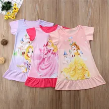 Для маленьких детей, ночное белье девушка-Рапунцель Belle принцессы Авроры, а так же Одежда с рисунком вечерние платье Вечерние 1 дня рождения, свадьбы, год детское платье