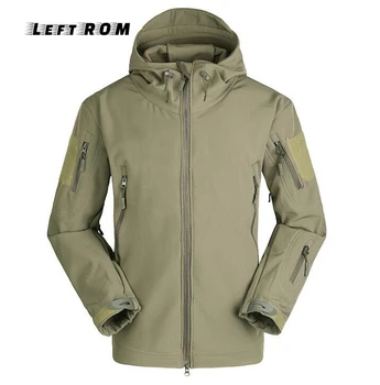 

2018 Winter Shark Skin Military Windproof Tactical Softshell Jacket Men Waterproof Army soft shell Coat Windbreaker Rain