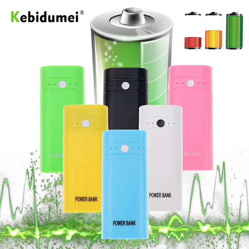 Kebidumei 2x18650 батарея коробка DIY корпус зарядное устройство держатель USB банк питания