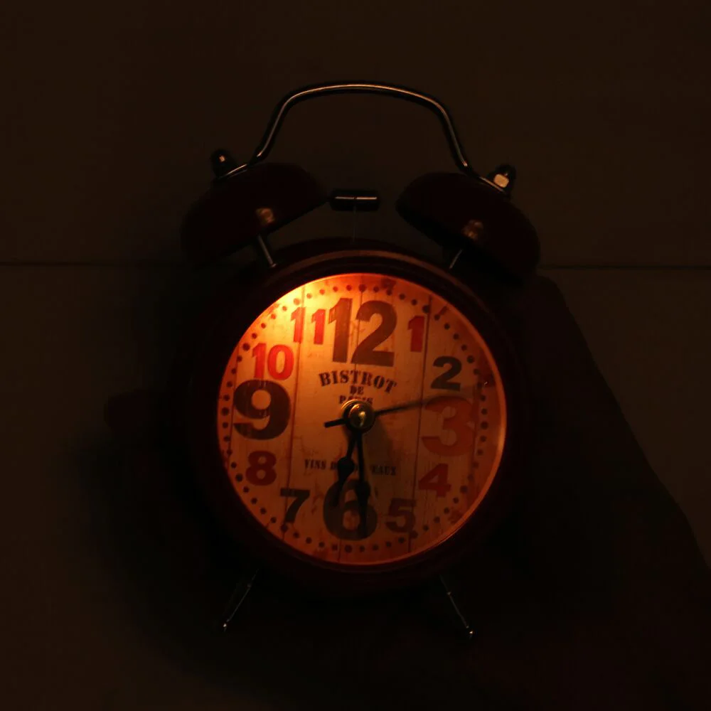 Useful2019 бытовой ретро будильник круглый номер двойной колокольчик Настольные Цифровые Часы домашний Декор Спальня без тика