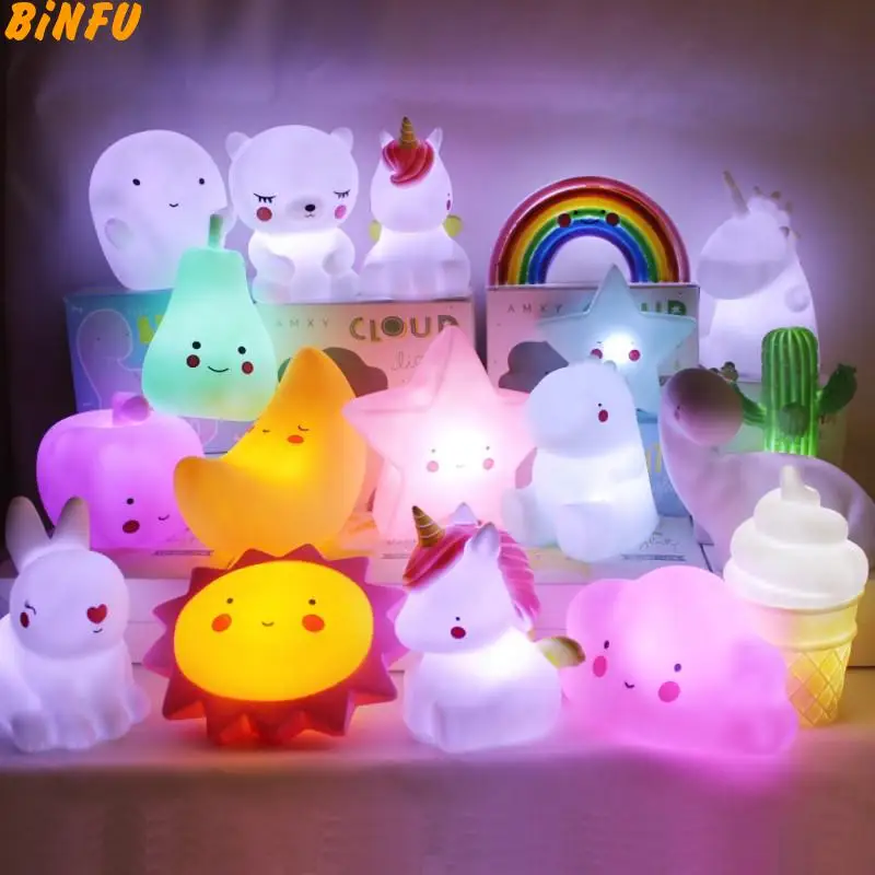 

Night Light ,Cute Baby LED Unicorn Shape Lamp Mood Light Baby Nursery Lamp Great For Children Gift Bedroom Decor Night Lamps