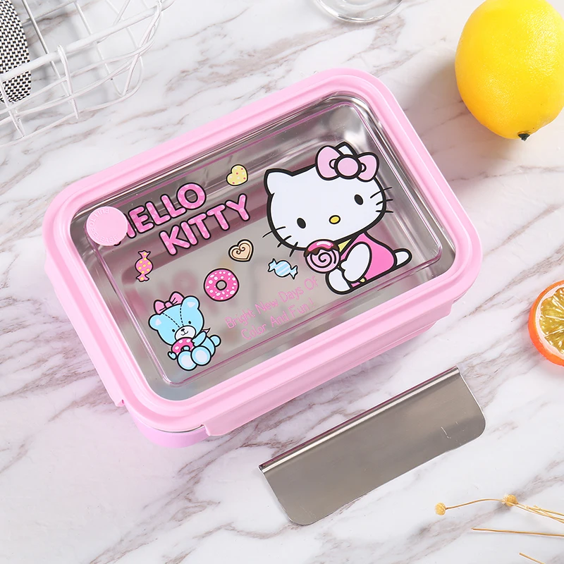 Hello Kitty 304 Ланч бокс из нержавеющей стали для сохранения тепла бенто коробка