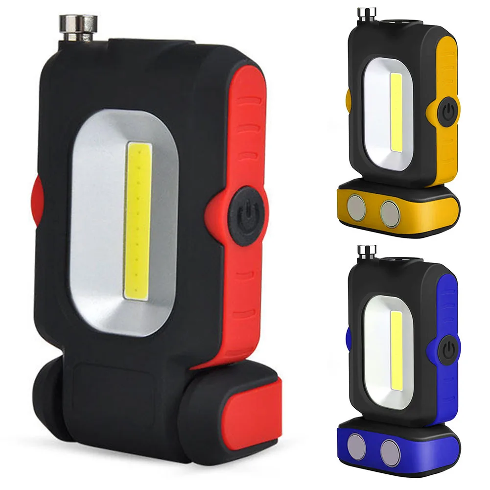 

Small Camping Hiking Multi-use Flashlight Battery Operated Tool Emergency COB LED Magnetic Base Car Repairing Telescopic Antenna