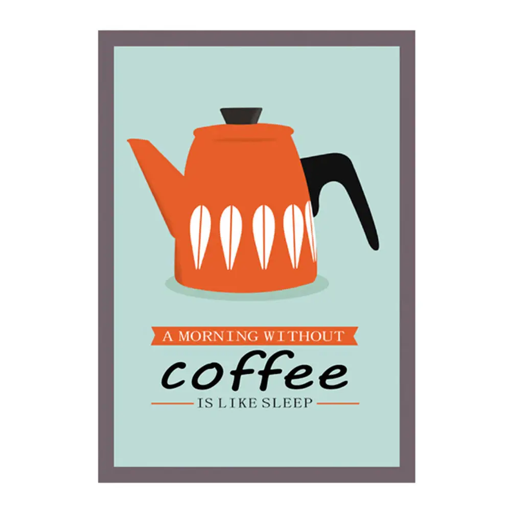 

1PC Non-Woven Fabric Coffee Pot Pattern Wall Stickers Painting Wall Pictures For Living Room Kitchen On The Wall 21*31cm