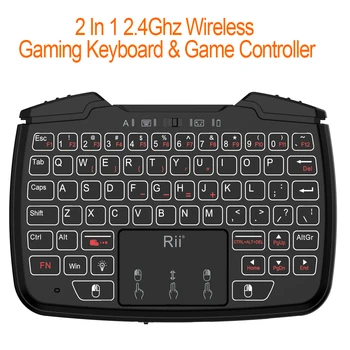 

2.4GHz Mini Wireless Gaming Keyboard With Touchpad Game Controller Dpad ABXY Button L1 R1 L2 R2 Turbo Function For TV Box PC PS3
