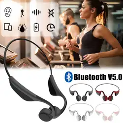 Bluetooth 5,0 V9 Беспроводной наушники костной проводимости С микрофоном Hands-free Спорт на открытом воздухе гарнитура для всех смартфонов