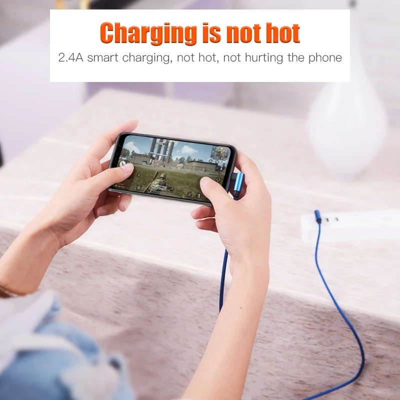 Кабель Micro USB Type C с нейлоновой оплеткой 90 градусов 1 м/2 м кабель передачи данных