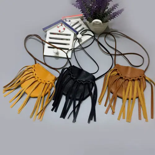 

Kids Baby Girls Tassel Cute Dress Accossories Bag Coin Purses Handmade Handbags Children Tassel Purses Girl