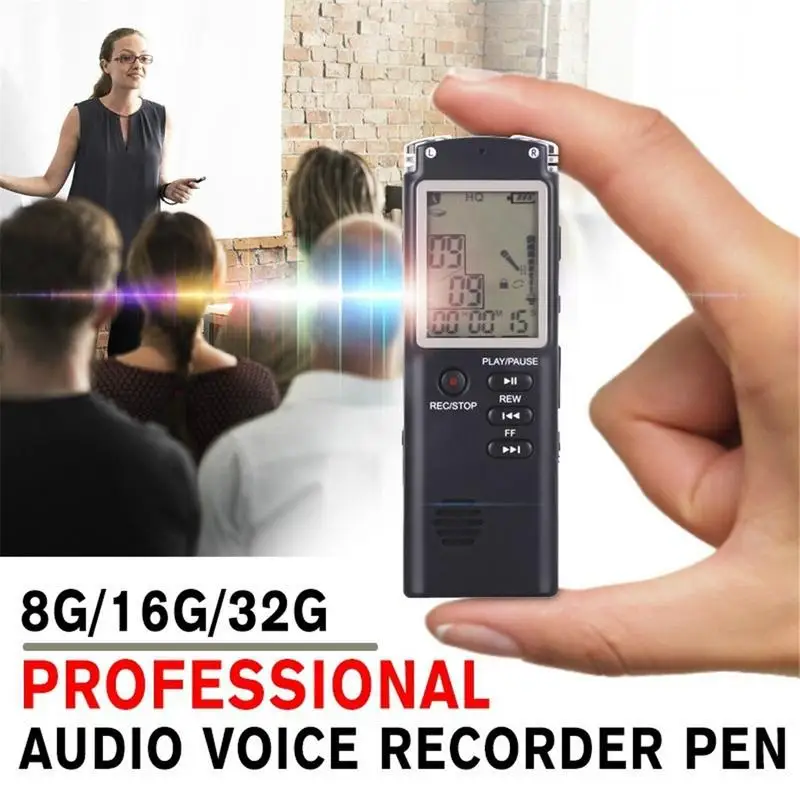 2018 New Rechargeable Recording Pen 8G/16G/32G Digital Audio Voice Recorder Dictaphone Telephone MP3 Player For Meeting Recoerd